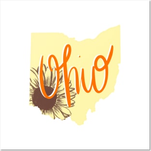 Sunflower Ohio Tee Posters and Art